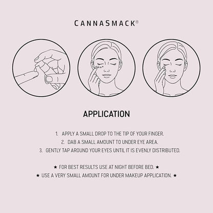 CannaSmack Crystal Eye Serum - Nightime Eye Masque - Hydrating & Nourishing - Liquid Crystals, Rice Bran Oil, & Corn Silk Extract.