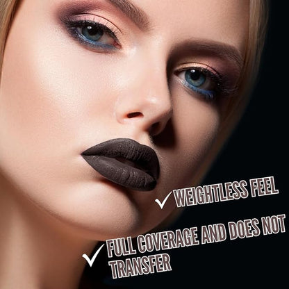 Mynena Dark Brown Long-Lasting Matte Liquid Lipstick | Intense Color, Smudge-Proof & Waterproof | Comfortable, Hydrating Shea Butter | Vegan & Cruelty-Free | Cocoa