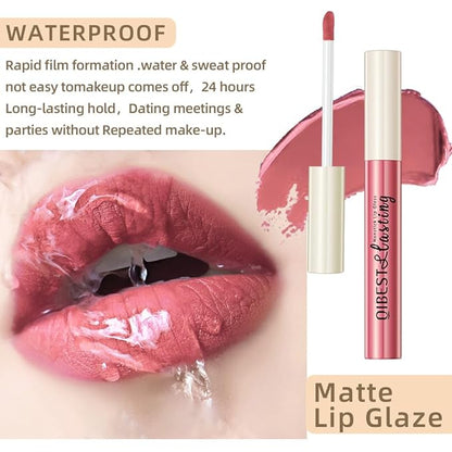 QiBest 12Pcs Velvet Matte Liquid Lipstick Makeup Sets Lipstick
