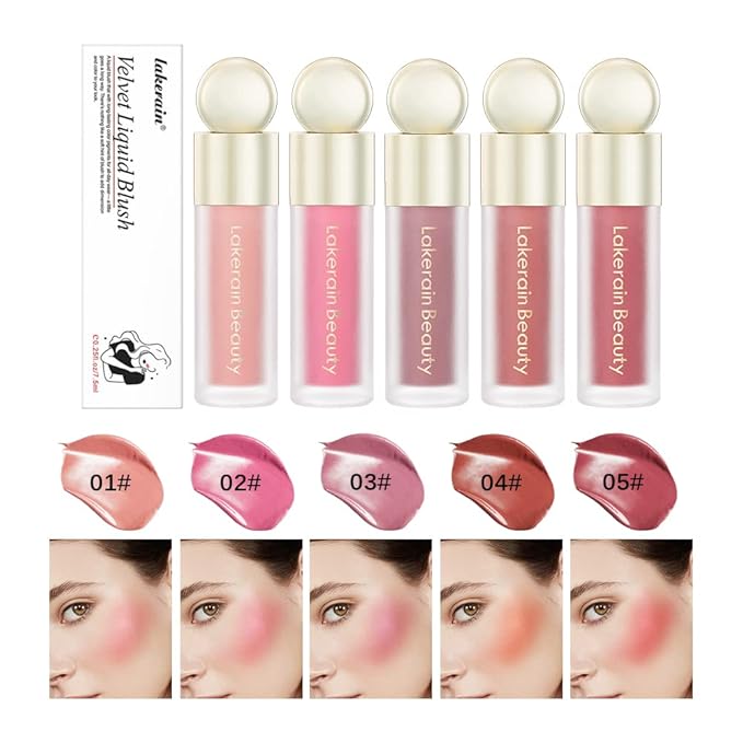 Soft Velvet Liquid Blush Face Makeup Matte Cream Blush Makeup(#03)