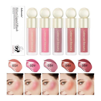 Soft Velvet Liquid Blush Face Makeup Matte Cream Blush Makeup(#03)