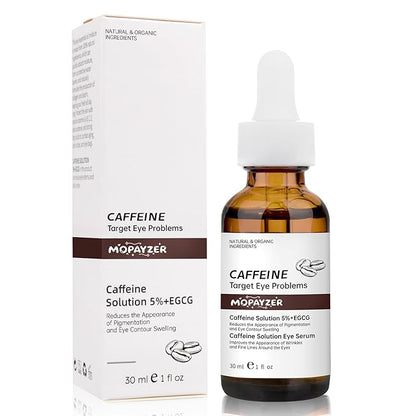 Caffeine Solution 5% + EGCG, Caffeine Eye Serum For Moisturizing, Targets Dark Circles & Puffiness, 2 PCS Natural Under Eye Serum For Facial Wrinkles & Fine Lines.