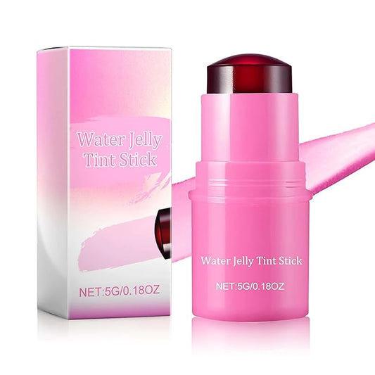 Cooling Water Jelly Tint, Multi-Use Sheer Lip & Cheek Stain, Water Jelly Blush Lip Gloss, Buildable Watercolor Finish Vivid Color Jelly Tint Stick - Vegan, Cruelty Free