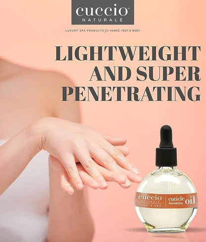 Cuccio Naturale Revitalizing Cuticle Oil - Hydrating Oil For Repaired Cuticles Overnight - Remedy For Damaged Skin And Thin Nails - Paraben/ Cruelty-Free Formula - Sweet Almond - 2.5 Oz