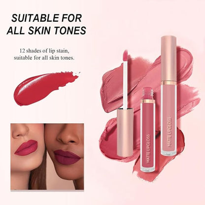 3 Pcs Matte Liquid Lipstick Makeup Set, Waterproof Quick-drying