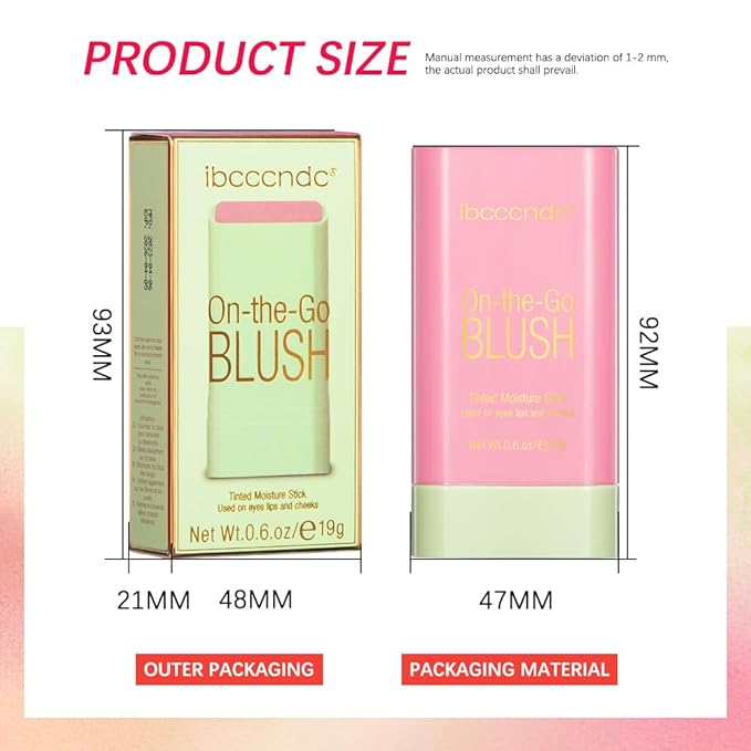 Blush Stick Waterproof Matte Finish Long Lasting Pink (1#shy pink)