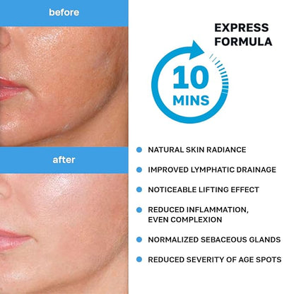 Name Skin Care Korean Carboxy CO2 Therapy Face & Neck Mask Set of 2 - Hydrating Oxygen Carboxytherapy Skincare Sheet Masks - Moisturizing Anti Aging Pore Tightening Brightening Facial Treatment Gel