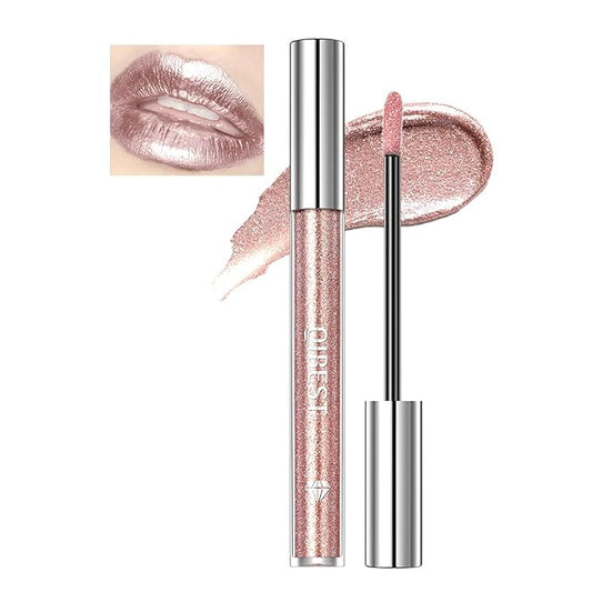Metallic Liquid Lipsticks Pink, Metallic Lipstick Waterproof Long Long