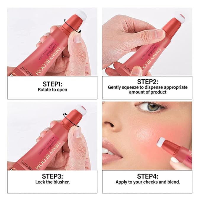 Mysense Liquid Blush Makeup Wand, Soft Cream Blush Wishes-Pink, 0.34fl.oz