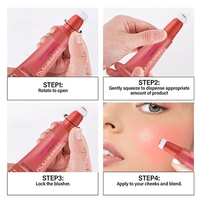 Mysense Liquid Blush Makeup Wand, Soft Cream Blush Wishes-Pink, 0.34fl.oz