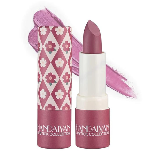 Matte Nude Lipstick,Nudes Paper Tube Lipsticks Smooth Velvety Lip Gloss, Long Lasting Lip Stick Non-Stick Cup Amber Lip Stick,Senior Matte Lip Makeup Gifts for Women and Girls (#06 Rose bean paste)