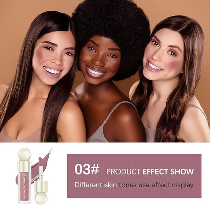 Soft Velvet Liquid Blush Face Makeup Matte Cream Blush Makeup(#03)