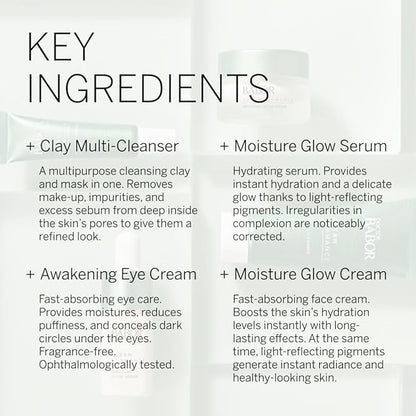 BABOR DOCTOR Cleanformance Pre & Probiotic Moisture Glow Routine Set, Moisture Glow Cream & Serum, Moisturizing Face Cream with Hyaluronic Acid & Vitamin E, Radiant Results Skincare Set