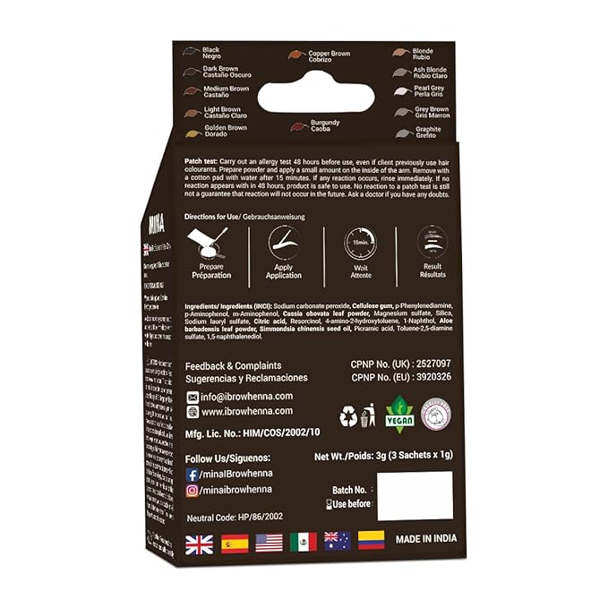 MinaiBrow Dark Brown Tint Kit