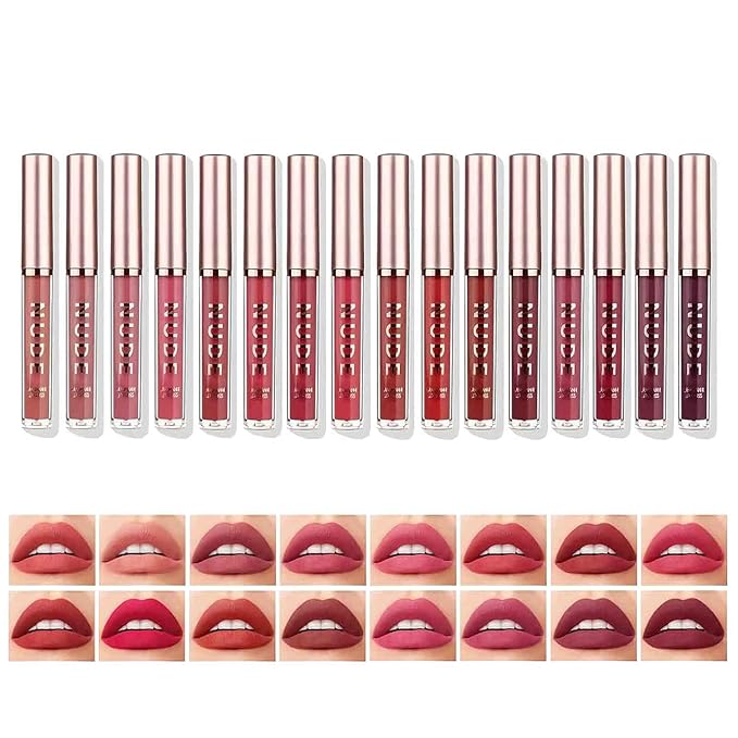 LANGMANNI Matte Liquid Lipstick Makeup Set Velvety Liquid LANGMANNI