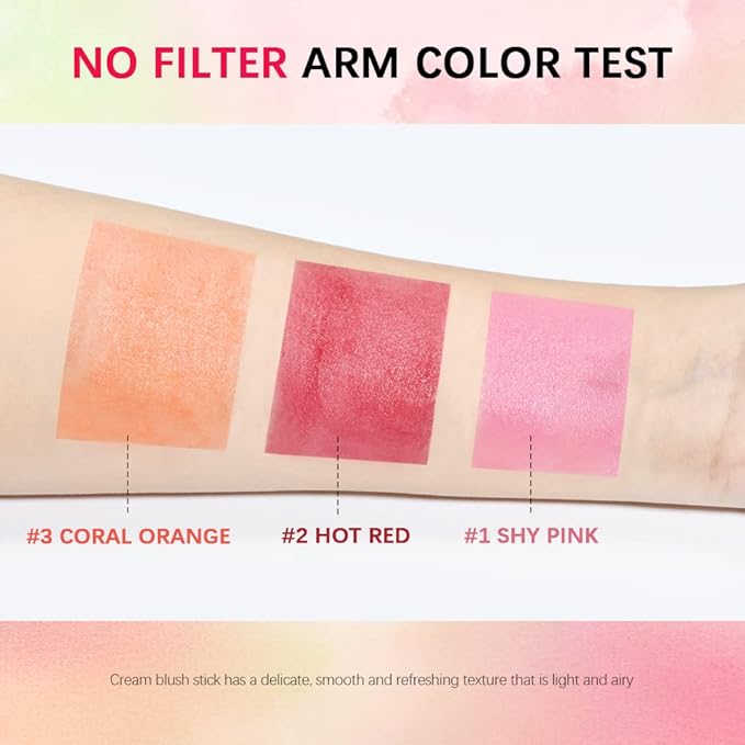 Blush Stick Waterproof Matte Finish Long Lasting Pink (1#shy pink)