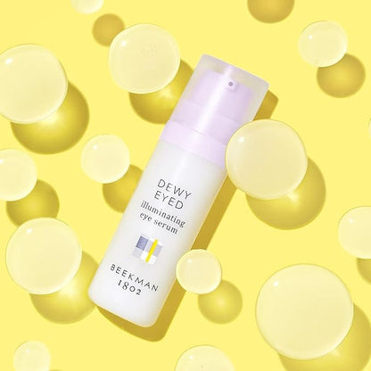 Beekman 1802 Dewy Eyed Illuminating Eye Serum - Fragrance Free - 0.5 oz - Reduces Puffiness & Dark Circles - With Goat Milk & Aloe Vera - Good for Sensitive Skin - Cruelty Free