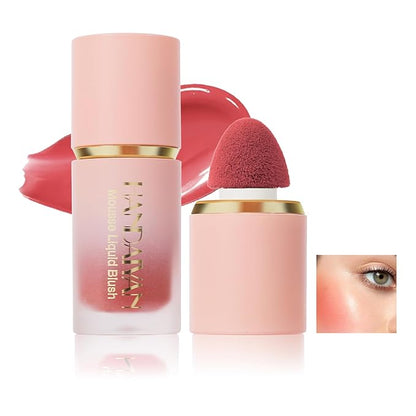 AKARY Mousse Liquid Blush, Soft Cream Makeup Blush, Cheek Tint(03#Coral)