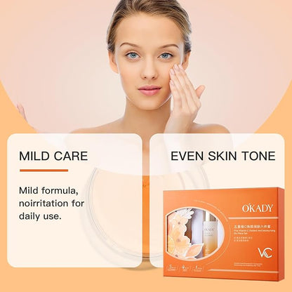 O'KADY Skincare Sets & Vitamin C ,Face Care Set for Women,Day & Night Skincare Gift with Cleanser, Toner, Serum, Eye Cream, Moisturizing Cream,Night Cream for Women Teen Girls Birthday(6 Pcs)