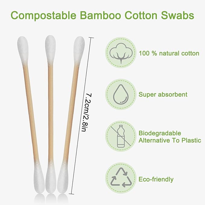 Eyxformula 1000 pcs bamboo cotton