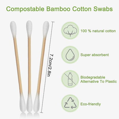 Eyxformula 1000 pcs bamboo cotton