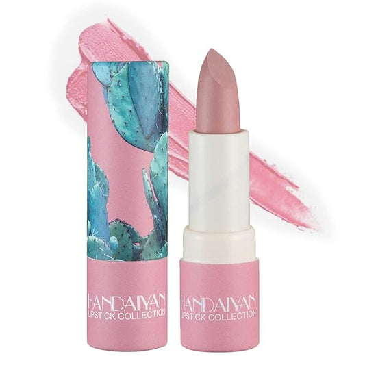 Matte Nude Lipstick,Nudes Paper Tube Lipsticks Smooth Velvety Lip Gloss, Long Lasting Lip Stick Non-Stick Cup Amber Lip Stick,Senior Matte Lip Makeup Gifts for Women and Girls (#04 Light Pink)