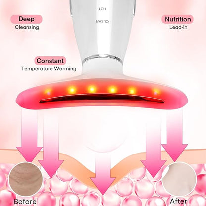Facial Massager,Neck Face Massager Tool,3 Mode Massage with Heat,Portable Beauty Instrument for Skin Care Women Gift