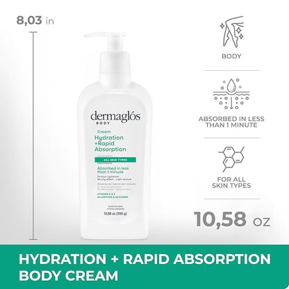 Skincare Facial And Body Set | Micellar Water 13,52 floz + Hyaluronic Acid Serum With Provitamin B5 1 floz + Ultra Volume Night Cream 1,76 oz + Body Cream Hydration for 24 hours 10,58 oz
