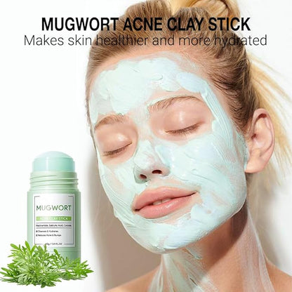 Clay Mask For Face, Vitamin C Face Masks with Turmeric and Kaolin Clay, Deep Cleansing Pores, Skincare Facial Mask for Refining Pores and Controlling Oil, (Mugwort)
