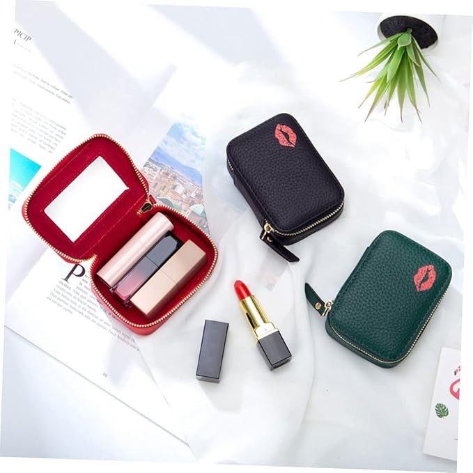 Mobestech Cosmetic Bag Toiletry Lipstick Holder Bag Faux Bag