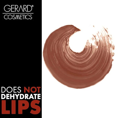 Gerard Cosmetics HydraMatte Liquid Lipstick Mudslide | Brown Lipstick with Matte Finish | Long Lasting and Non-Drying | Super Pigmented Fully Opaque Lip Color