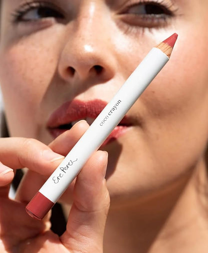 Ere Perez - Natural Coco Crayon Hydrating Lip Color | Vegan, Cruelty-Free, Clean Beauty (Charm, 0.01 oz | 3 g)