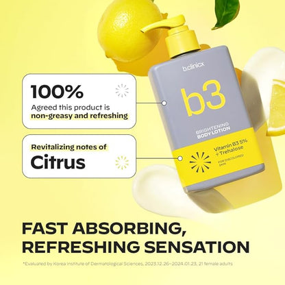 Niacinamide 5% Brightening Body Lotion (10.14 fl oz / 300ml) – Even Skin Tone Antioxidant-Rich Lotion for Women, Vitamin C Lotion for Radiant Skin, Body Moisturizer, Korean Skincare