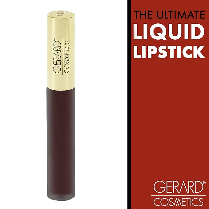 Gerard Cosmetics HydraMatte Liquid Lipstick Boss Lady | Brown Matte Lipstick | Long Lasting and Non-Drying | Super Pigmented Fully Opaque Lip Color