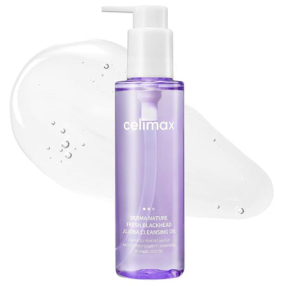 celimax Derma Nature Fresh Blackhead Jojoba Cleansing Oil | Light & Non-Greasy Daily Makeup Remover, Facial Cleanser, Clogged Pore & Blackheads Removal, 150ml