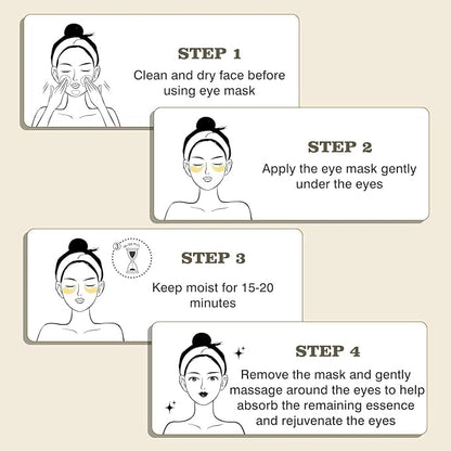 60PCS Under Eye Patches for Women,Under Eyes Masks for Dark Circles and Puffiness, 24K Gold Eyes Bags Treatment, Anti-Wrinkle Face Mask Skincare, Moisturize and Reduce Eyes Lines to Revitalize You
