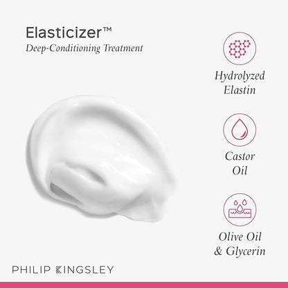 PHILIP KINGSLEY - Elasticizer | Deep Conditioner | Repair Hair Mask Treatment for All Hair Types | Pre-Shampoo Deep Conditioning Mask | Hydrates, Adds Shine and Reduces Breakage and Frizz | 16.9oz