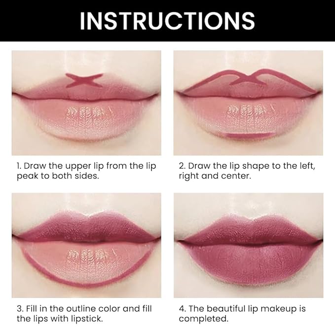 evpct 1Pcs More Blush Lip Liner and Lipstick