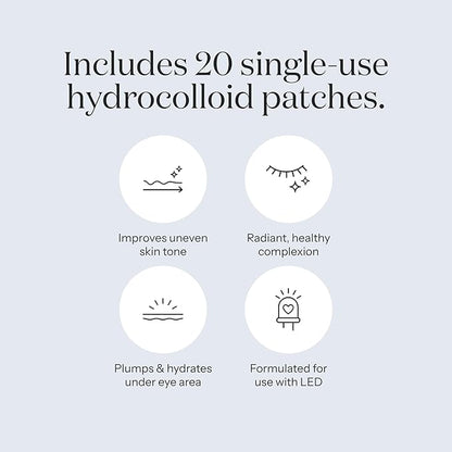 SMOOTHSKIN Hydrocolloid Eye Patches for use Under-Eye Red Light Therapy Device, Single Use, 20 Per Pack