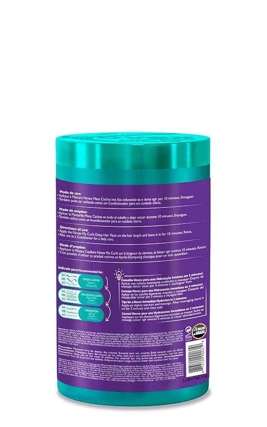 NOVEX My Curls Memorizer Deep Conditioning Hair Mask Cream Treatment 14oz - Enhanced with a Mix of Oils and Cranberry Extract (Suitable for All Curls)