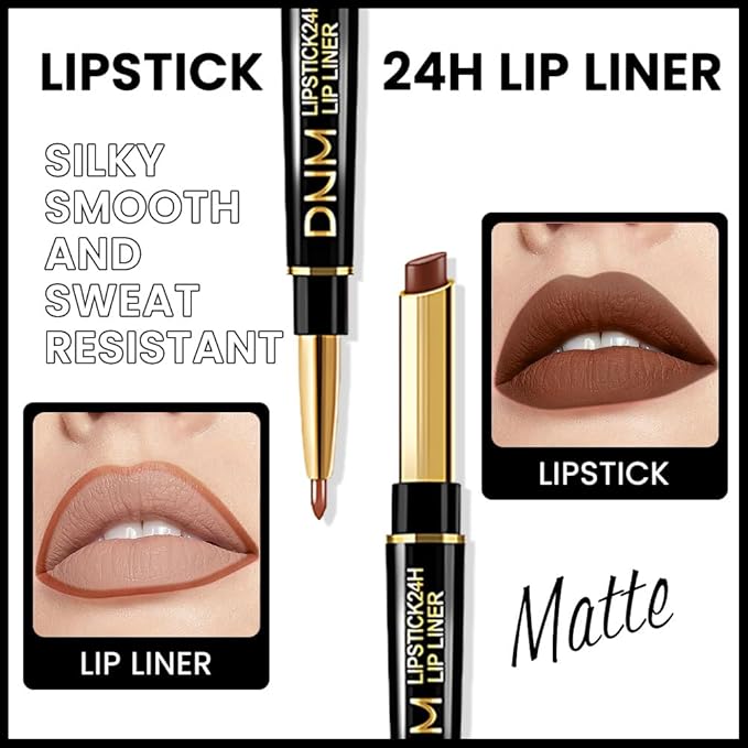 evpct 1Pcs Dark Deep Brown Matte Lip Line