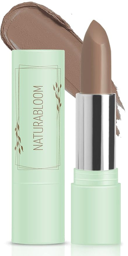 Vegan Lipstick (Macadamia) - Sensational One-Stroke Long Lasting Lipstick from Natural Oils & Butters Full-Coverage Lip Color with Shea Butter & Coconut Extact- Premium Hydrating Lipsticks