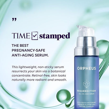 ORPHEUS All-In-One Plant Stem Cell Face Serum with Collagen Stimulating Peptide Complex, Hyaluronic Acid, Niacinamide, Vitamin C and Wild Indigo | 1 Fl. Oz. (30ml). 100% Clean. For ALL skin types