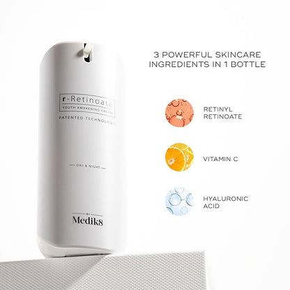 Medik8 R-Retinoate Day & Night - Intensive Hydrating, Plumping Vitamin A Face Serum - Reduces Fine Lines, Wrinkles - Vitamin C Face Serum - 1.7 oz