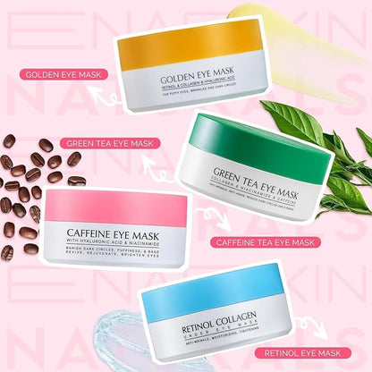Under Eye Patches for Puffiness and Dark Circles: Caffeine Gel Masks for Undereye Wrinkles Bags - Instant Moisturizing Brightening Skincare Pads - Gift for Women Mom Wife - 30 Pairs (Rose)