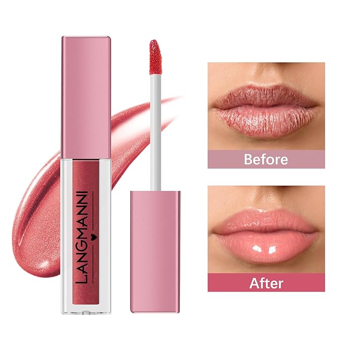 LANGMANNI 12Pcs Lip gloss Collection Makeup Set, Shiny LANGMANNI