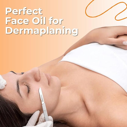Brookethorne Naturals Gua Sha Oil for Face | Radiant Renewal Facial Oil for Gua Sha Massage & Dermaplaning | 100% Natural Hydrating Face Oil with Jojoba, Rosehip, Argan Oil & AHAs to Firm & Restore
