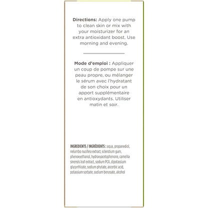 Burt's Bees Green Tea Face Serum, Protects & Improves Skin Tone with Antioxidant Rich Green Tea & Lotus, Naturally Brightening & Firming, Lightweight - Antioxidant Booster Serum (1 oz)