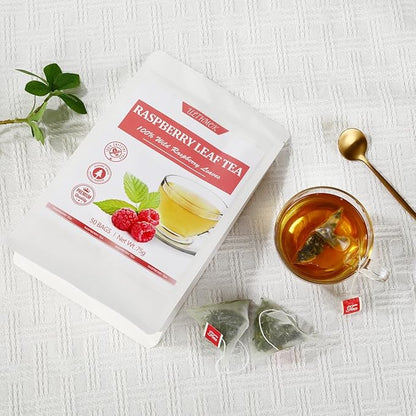 Premium 50 Red Raspberry Leaf Tea Bags, Made with 100% Natural Red Raspberry Leaves,Natural Pregnancy & Help Childbirth & Support Menstrual, No Additives & Caffeine Free.