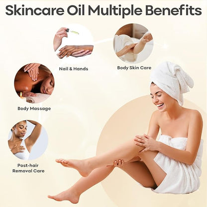 Skincare Body Oil, Moisturizer Hydrating Body Oil, Vitamin E and Jojoba Oils for Women Men Nourishing After Shower & Bath Oil, 2 FL OZ, All Skin Types